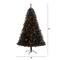 7ft. Pre-Lit Black Artificial Christmas Tree, Clear LED Lights